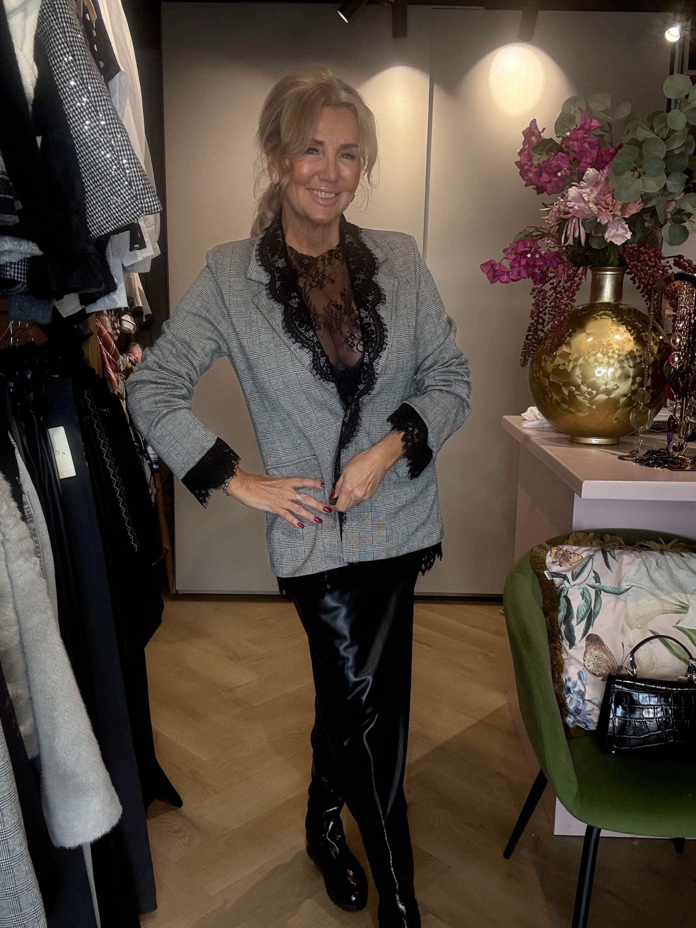 Zwart leren Koker Rok